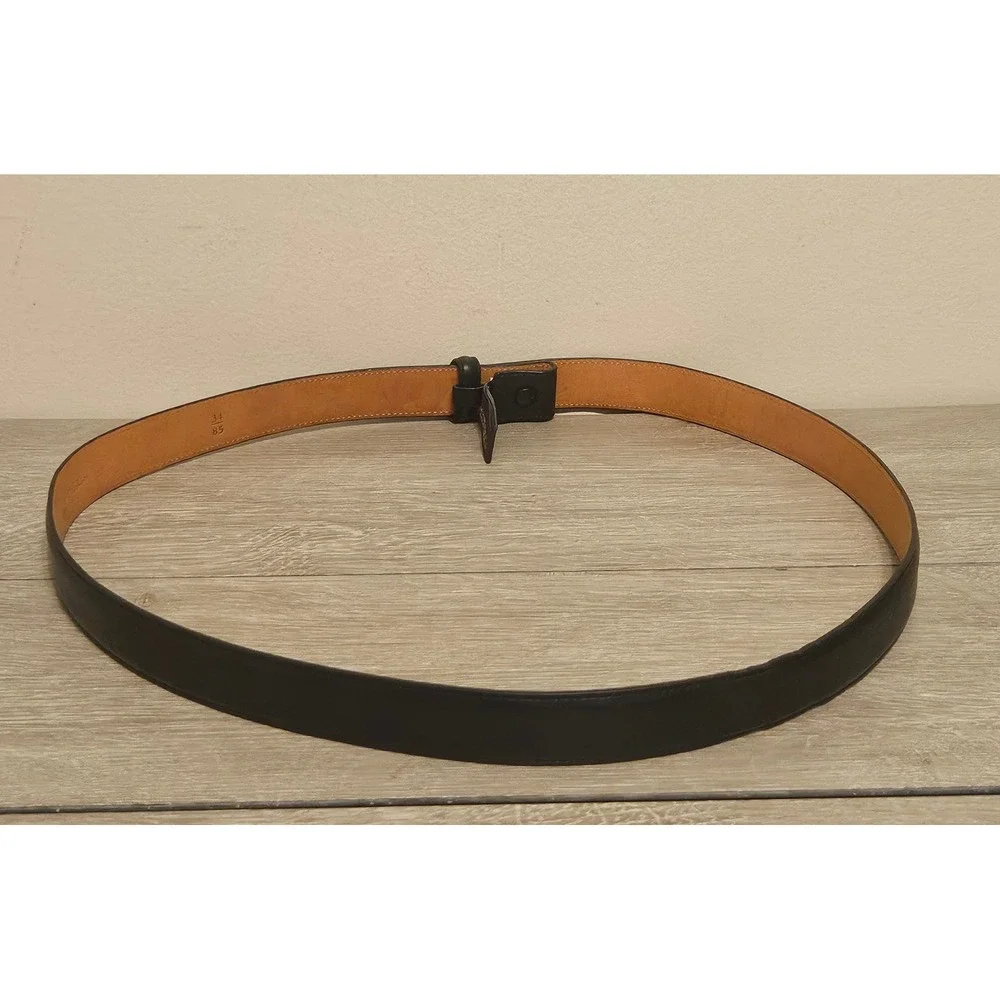 Trafalgar Mens Italian Calfskin Leather Belt Black Size 34 85 1101TF66-001